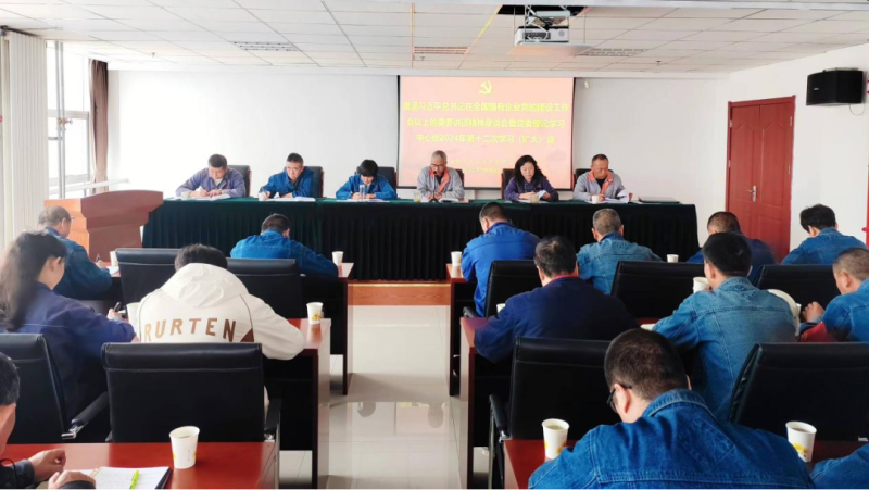 工投公司黨委召開理論學(xué)習中心組2024年第十二次學(xué)習（擴大）會重溫習近平總書記在全國國有企業(yè)黨的建設(shè)工作會議上的重要講話